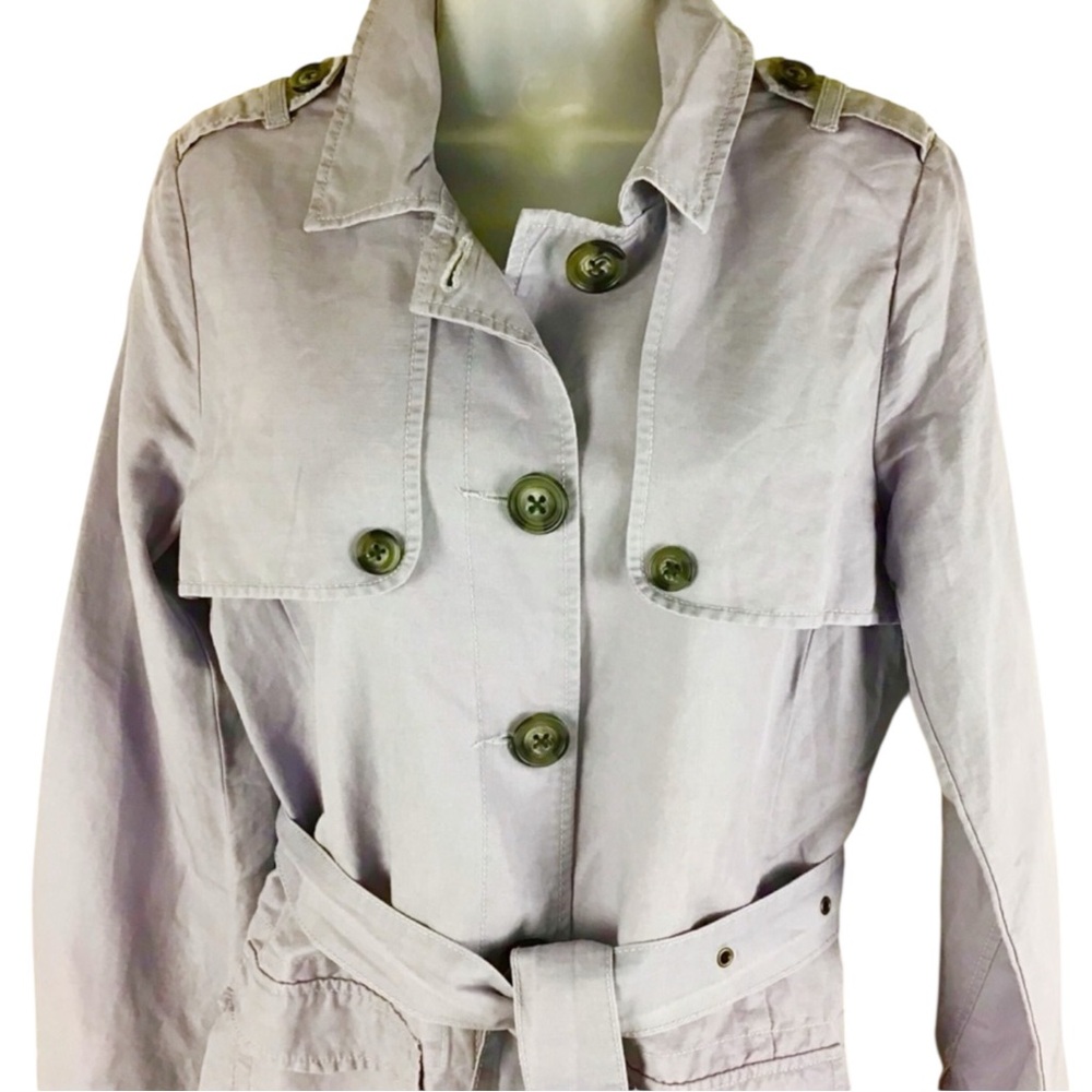 CAbi Tanner Trench Coat in Silver Lake Blue Size Small #5296 — GORGEOUS!!! - Picture 5 of 9